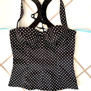 MARCIANO Bustier Satin Polka Dot TOP/Small